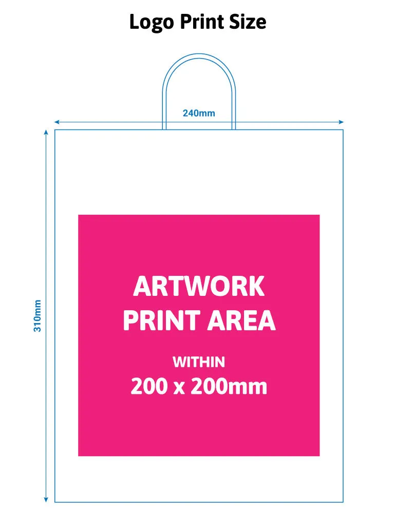 240x110x310mm Brown Printed Paper Carrier Bags