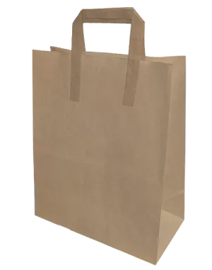 250 Pieces Brown SOS Paper Carrier Bag Large External Handles 375 x 270 x 330 mm 35188 (Parcel Rate)