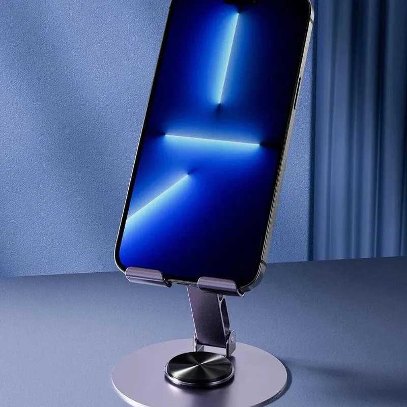 720° Rotate Metal Desk Mobile Phone Holder Adjustable Folding Phone Stand
