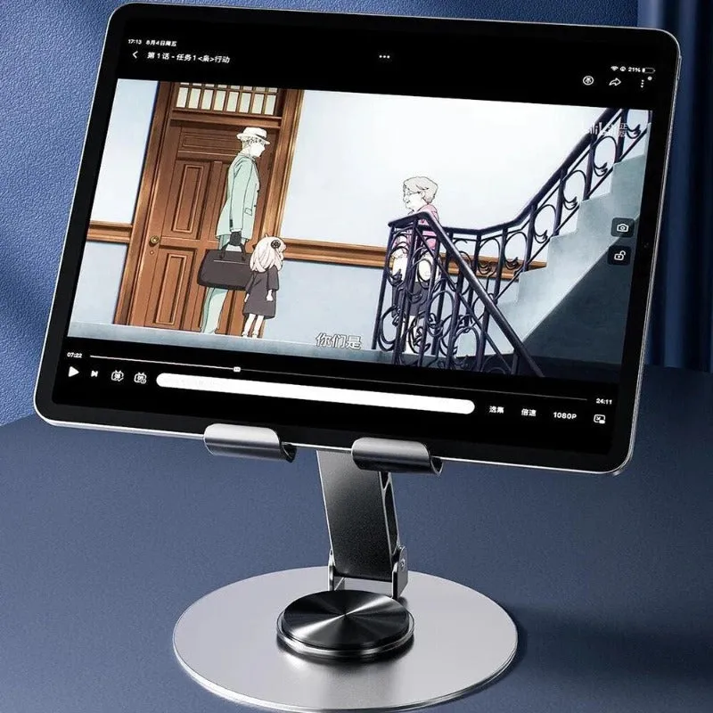 720° Rotate Metal Desk Mobile Phone Holder Adjustable Folding Phone Stand