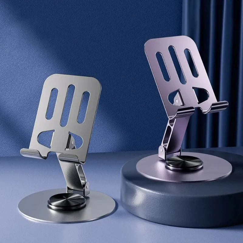 720° Rotate Metal Desk Mobile Phone Holder Adjustable Folding Phone Stand
