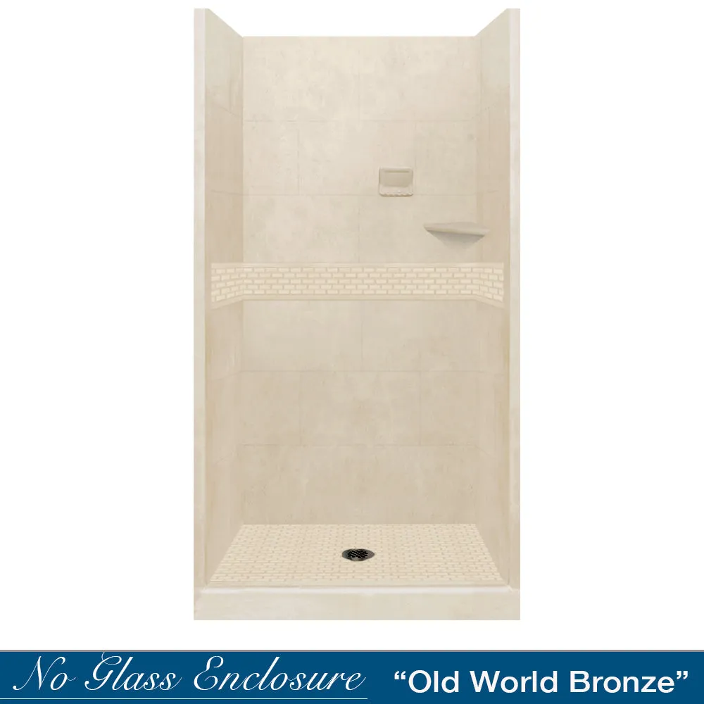 ABFSPECIAL-Classic Desert Sand Small Alcove Shower Kit (FREE F92 FAUCET)