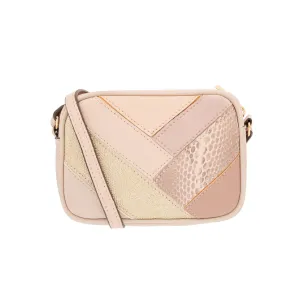 Accessorize London Women's R Patchwork Camera Nude