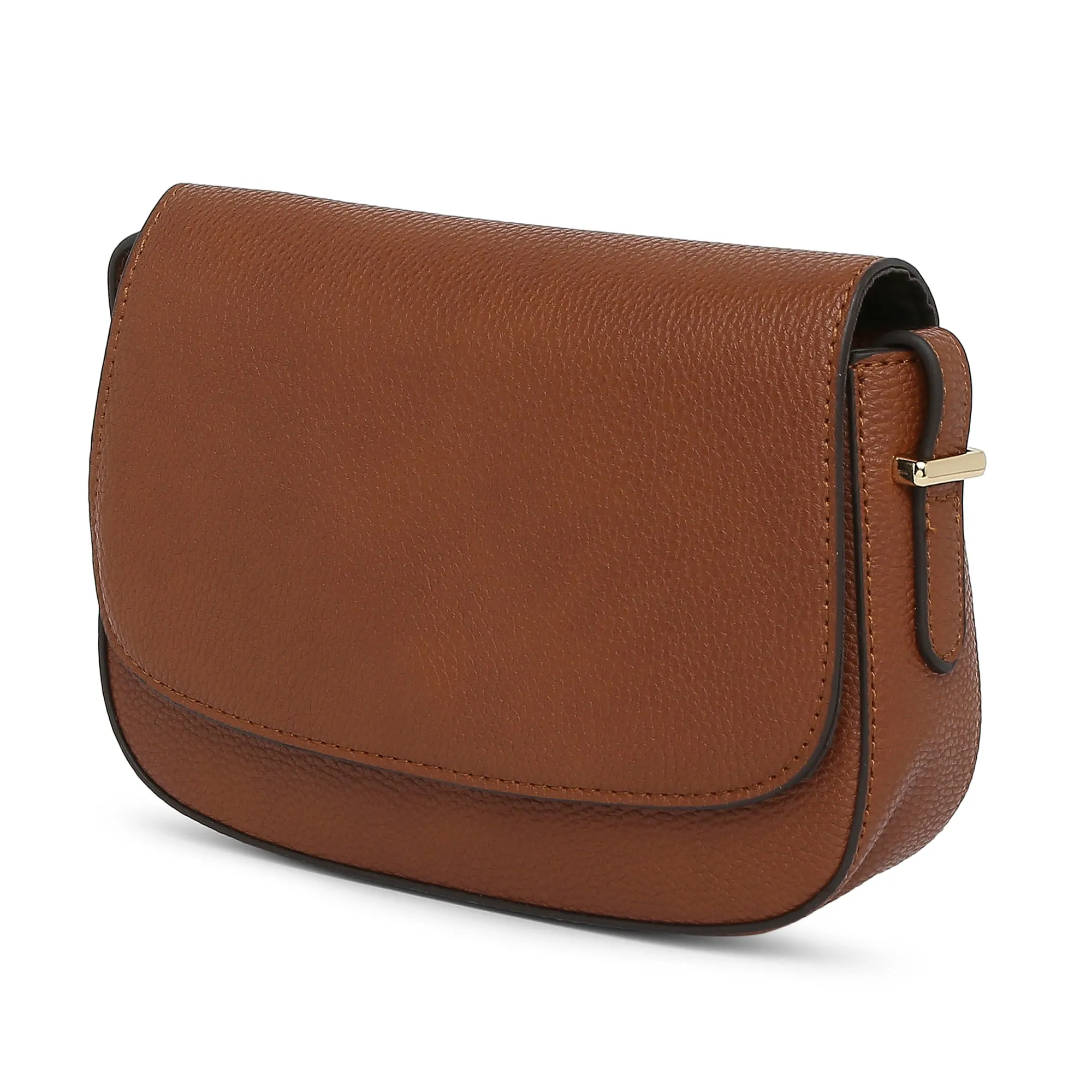 Accessorize London Women's Ruby Saddle Sling Bag-Tan
