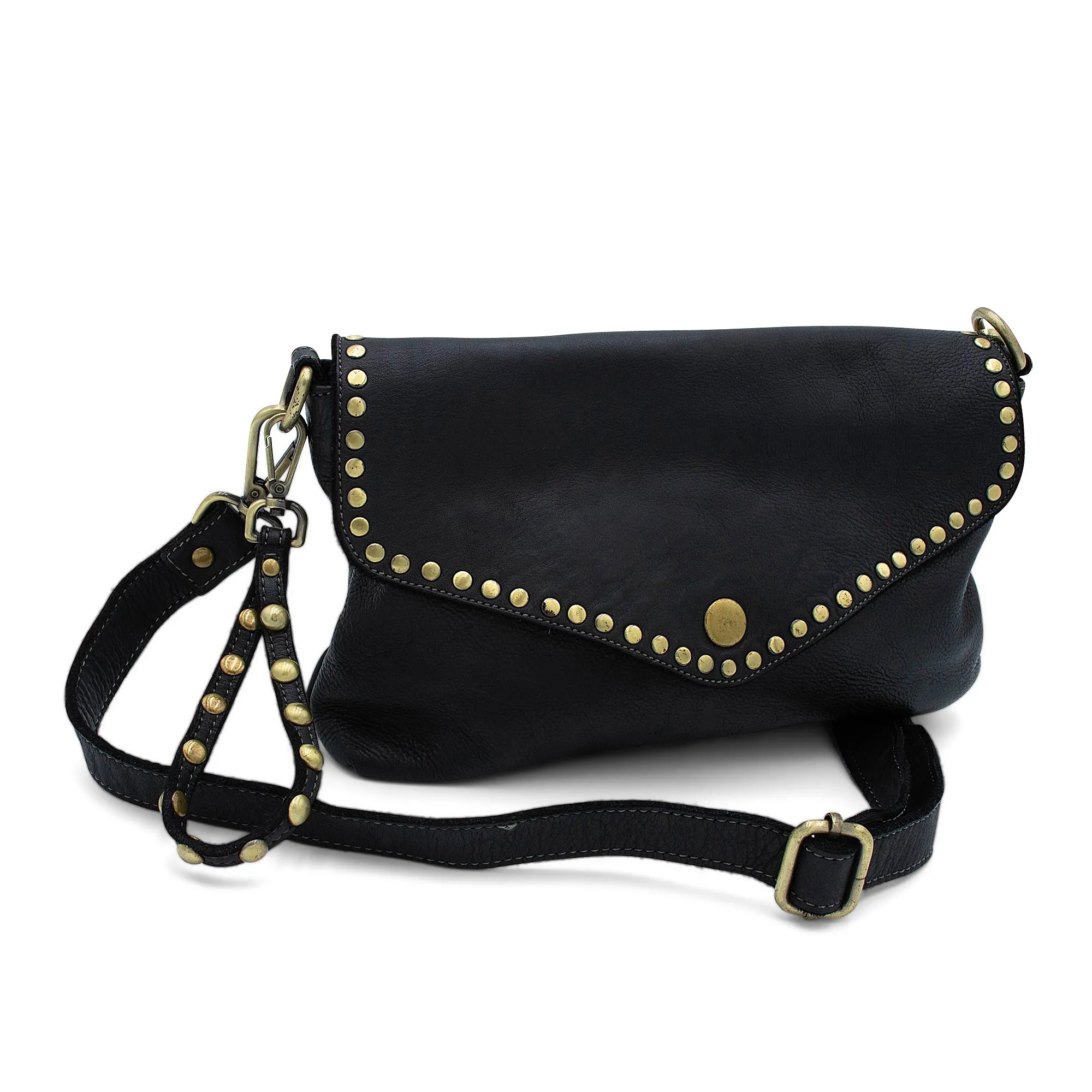 Aria Envelope Crossbody in Black