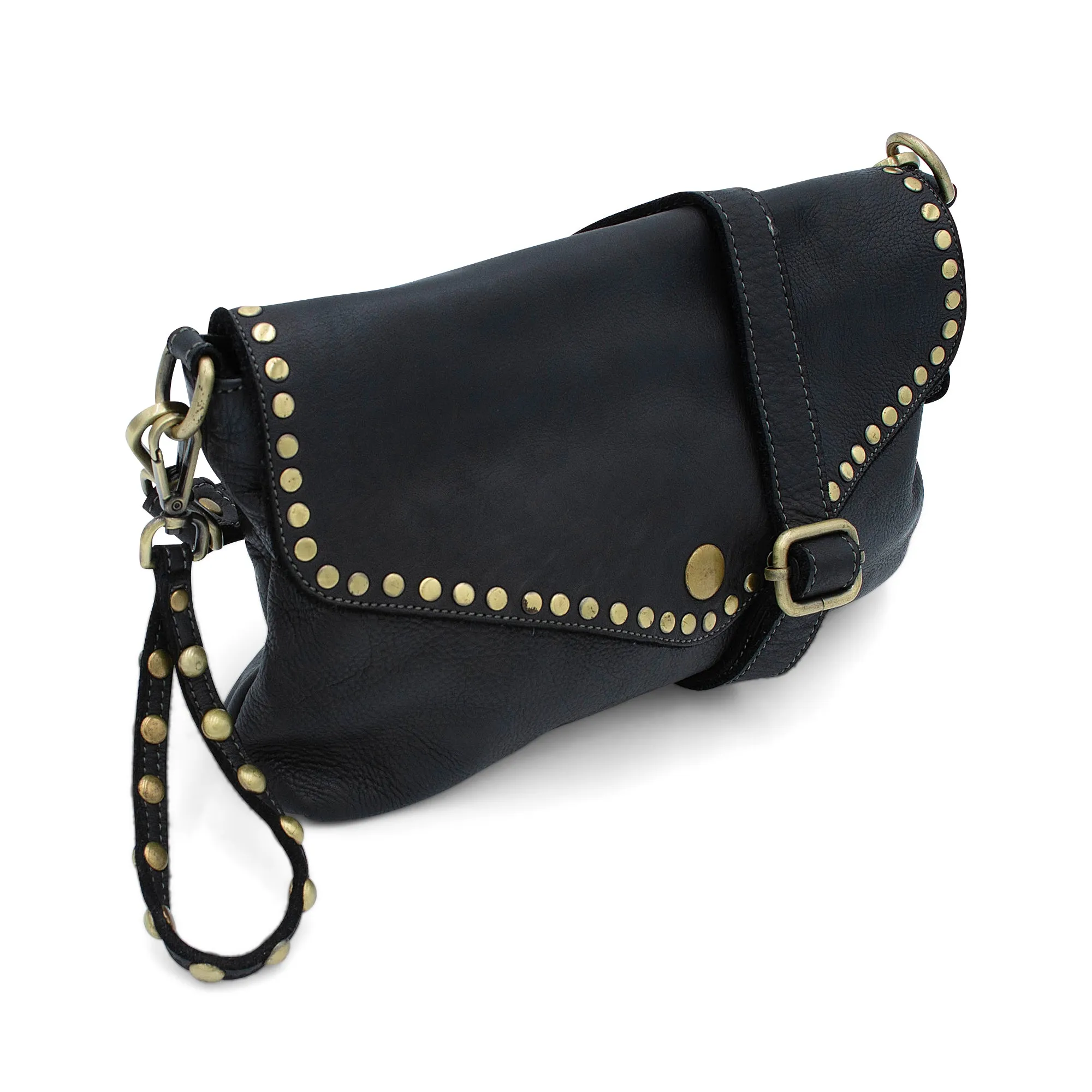 Aria Envelope Crossbody in Black
