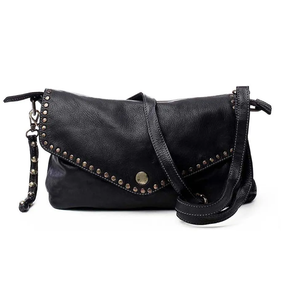 Aria Envelope Crossbody in Black