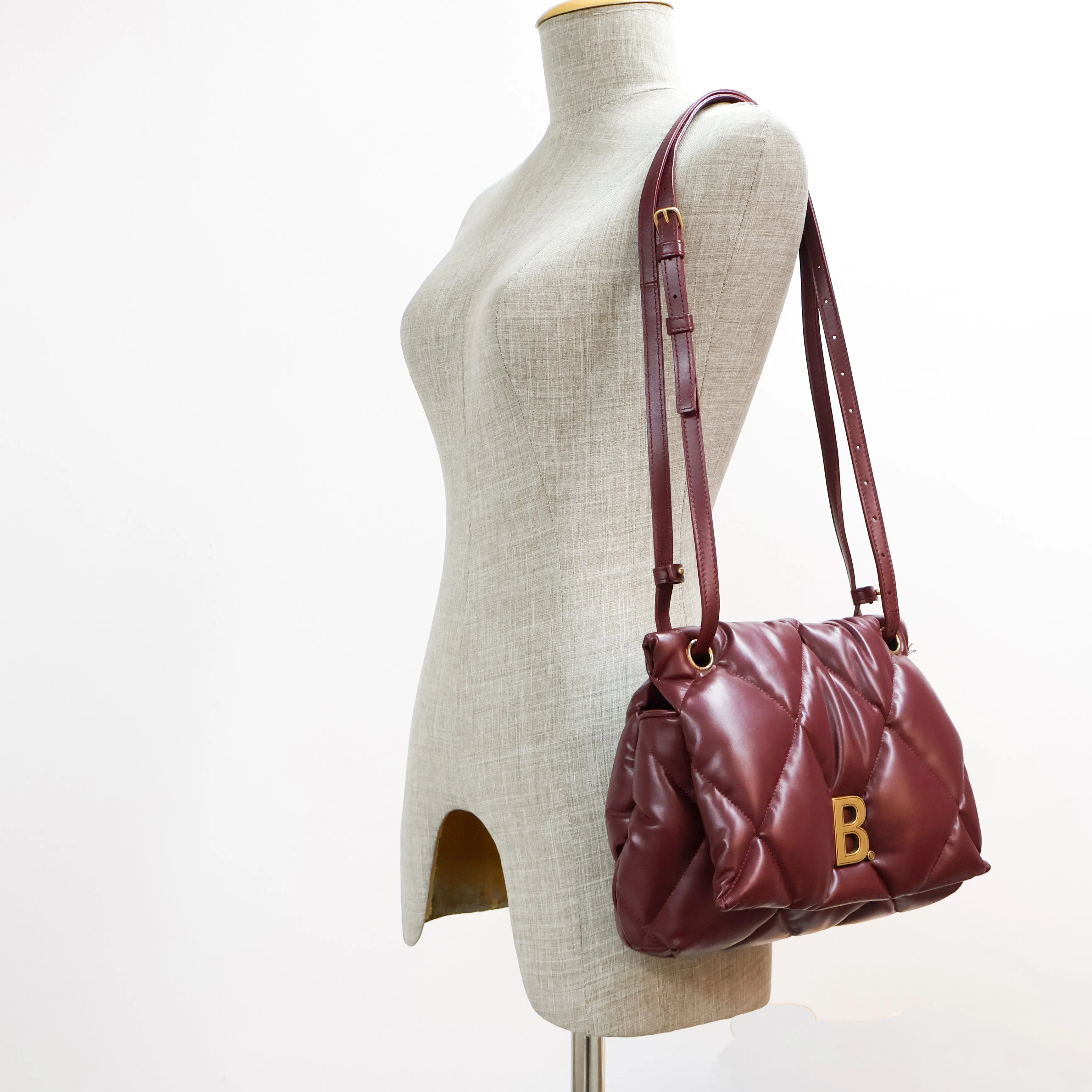 Balenciaga Flap Bag Burgundy