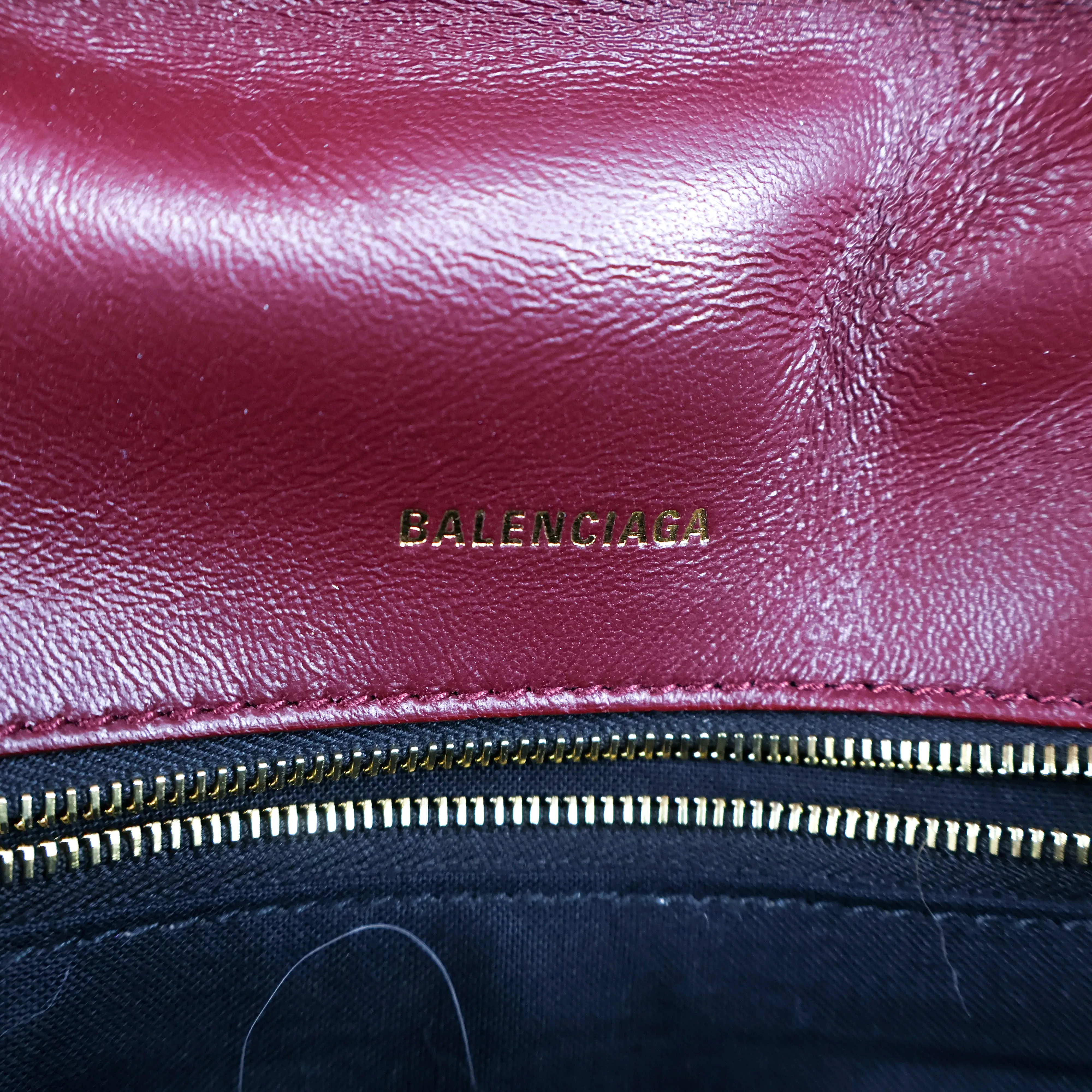 Balenciaga Flap Bag Burgundy