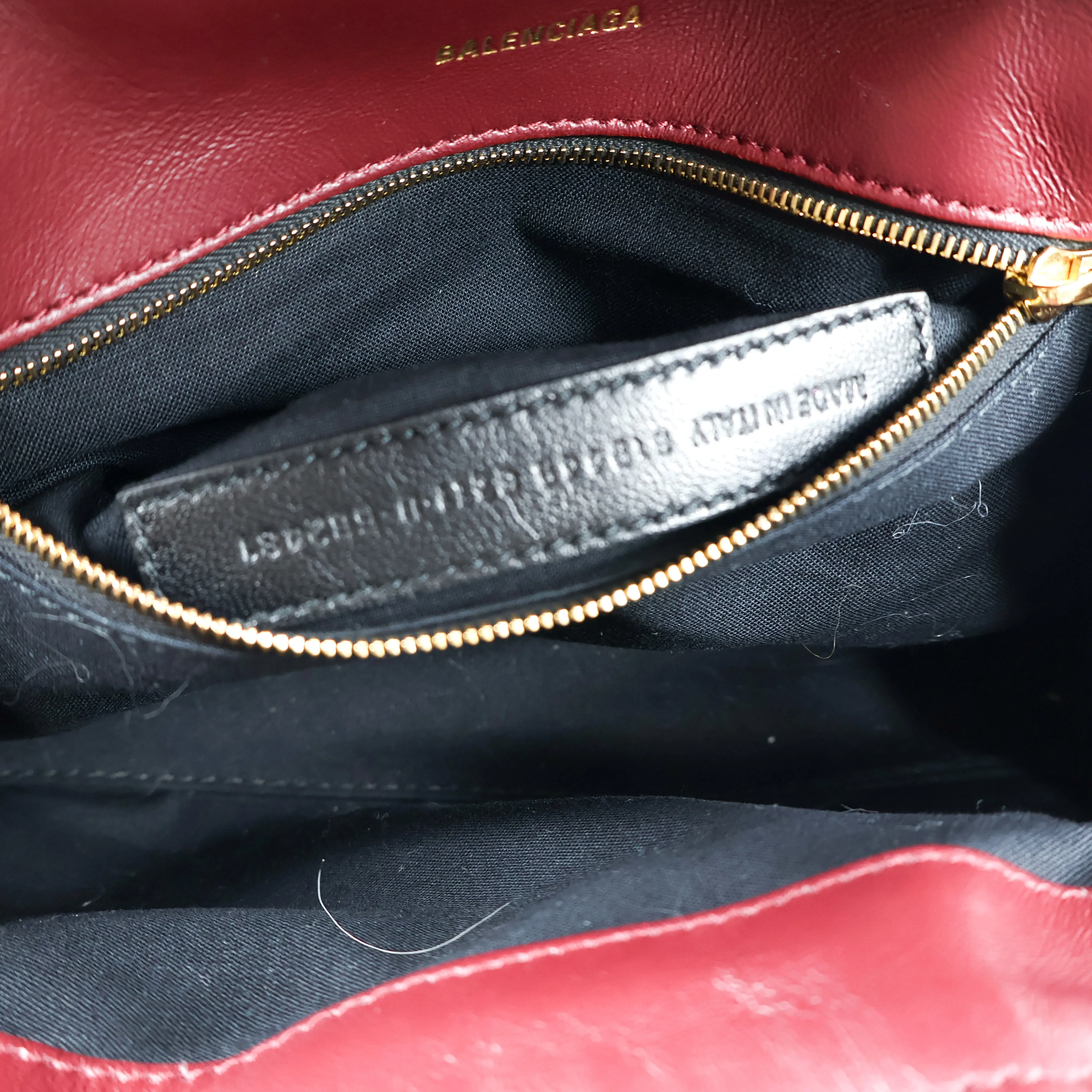 Balenciaga Flap Bag Burgundy