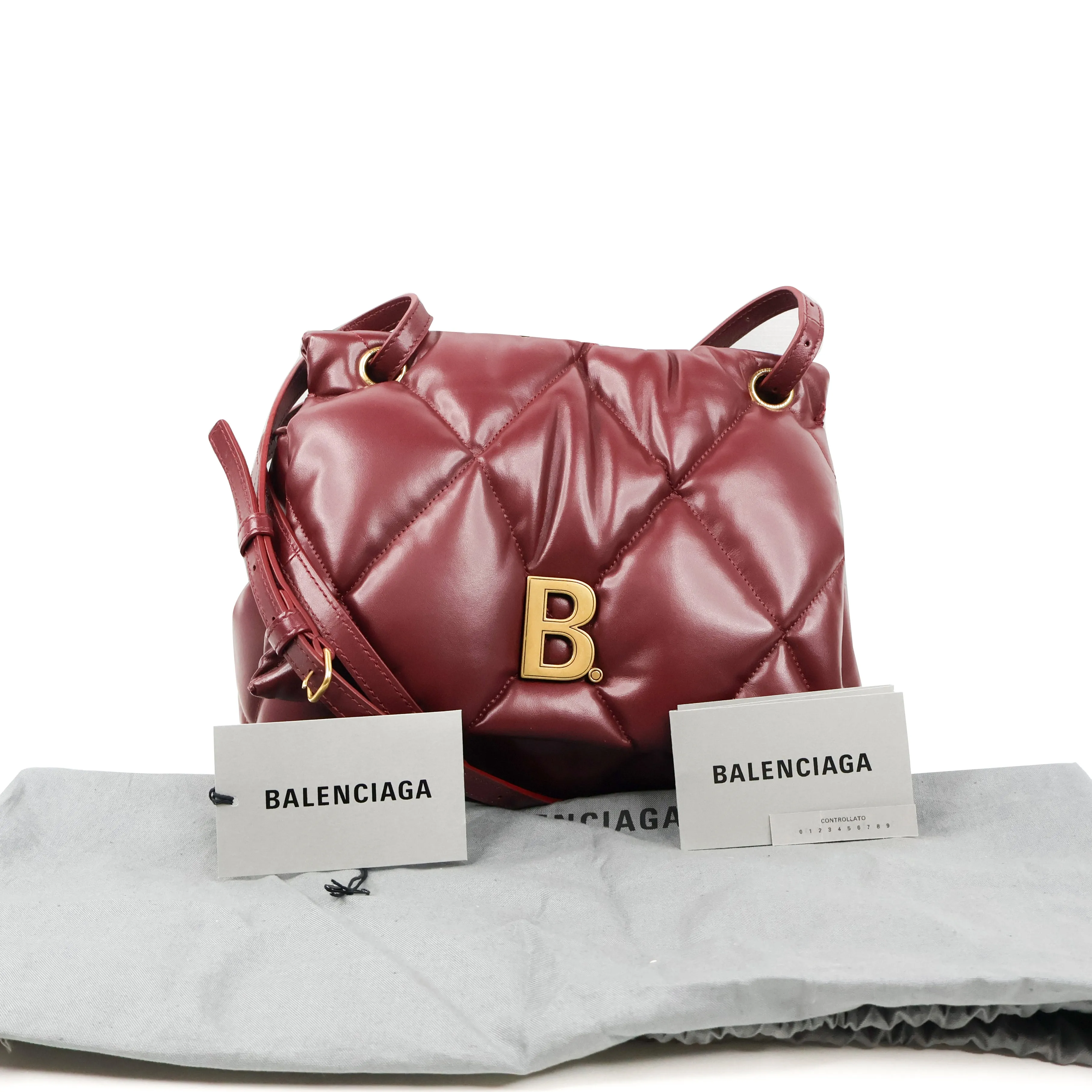 Balenciaga Flap Bag Burgundy