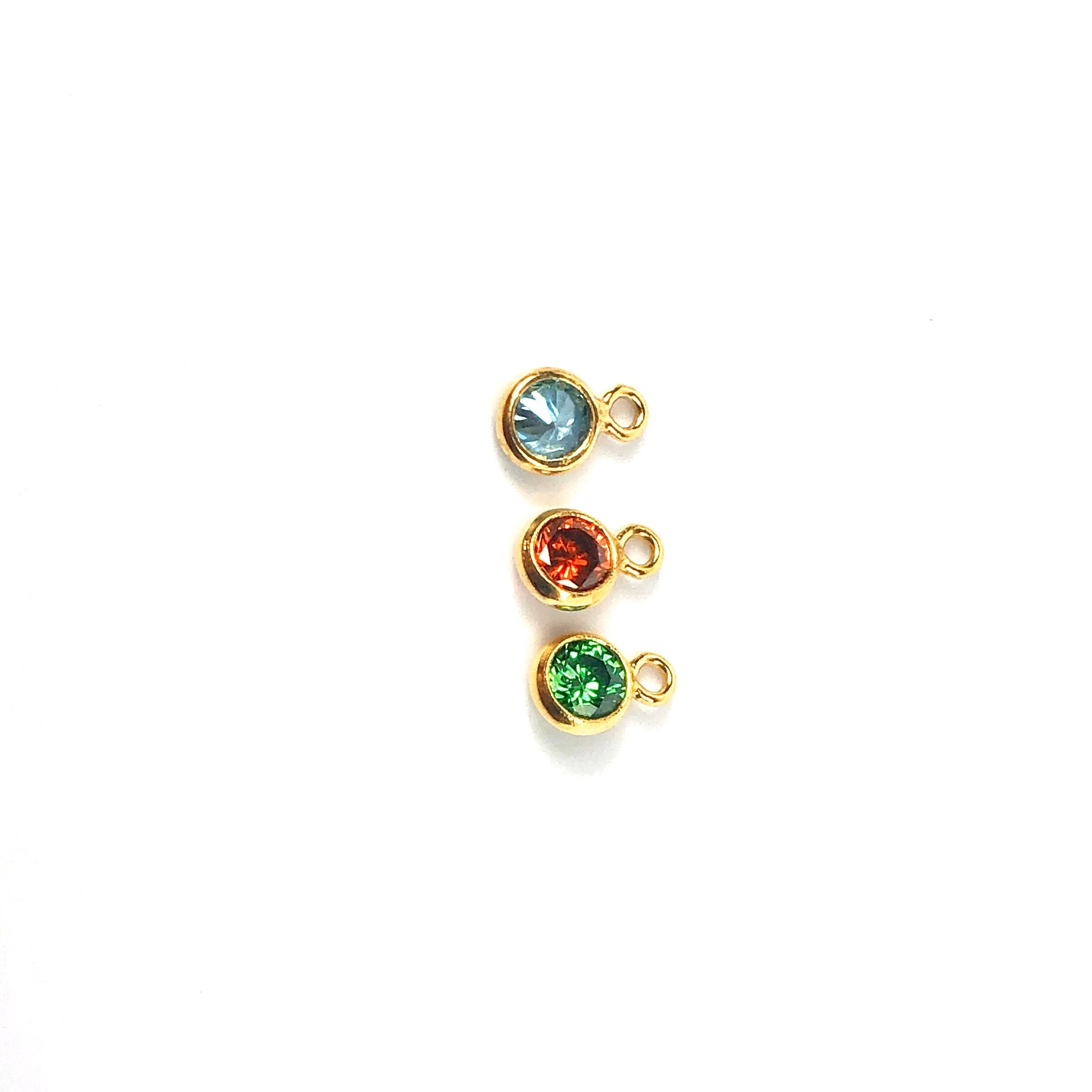 Beautiful 14KGF 3A CZ Bezel drop , 14 K gold filled, Sku #4030DM1