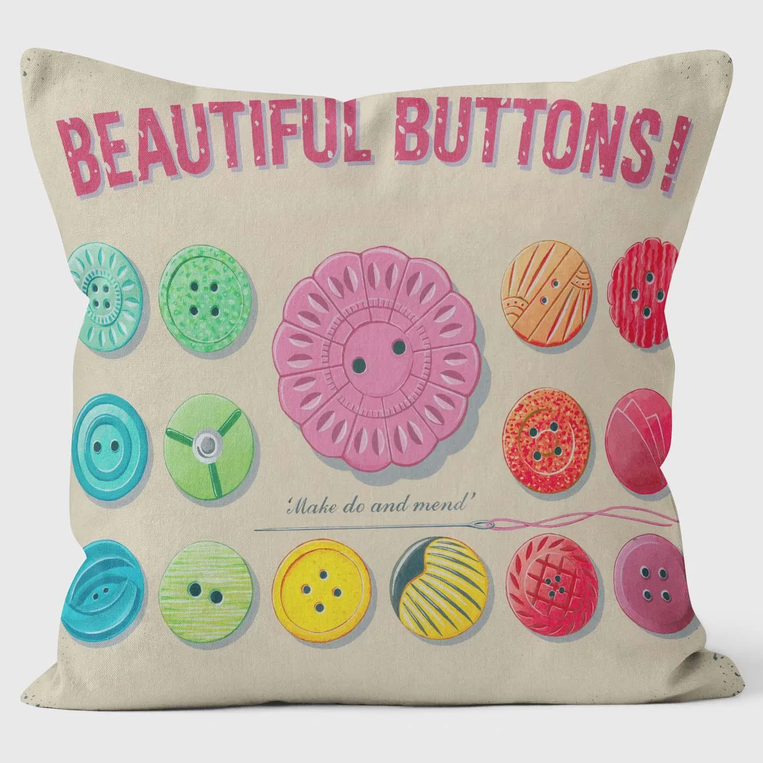 Beautiful Buttons! - Martin Wiscombe Cushion