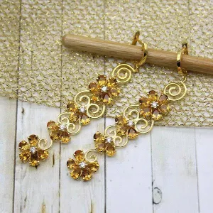 Beautiful citrine dangling Earrings
