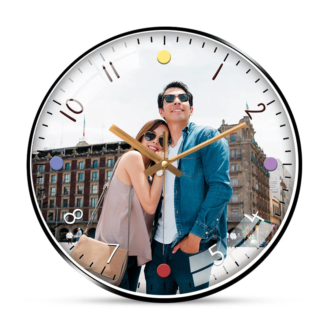 Beautiful Couple Photo Wall Clock