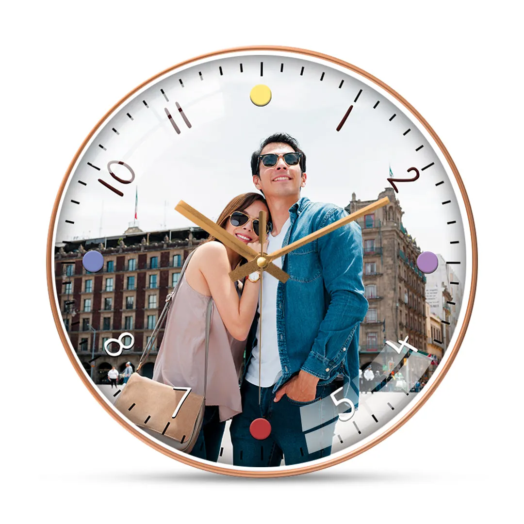 Beautiful Couple Photo Wall Clock