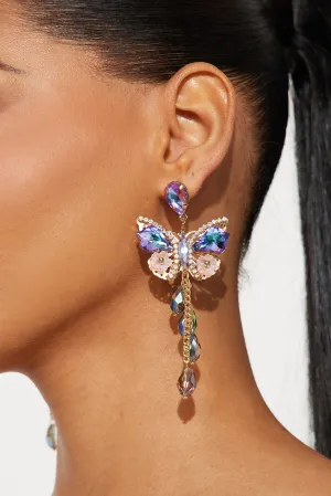 Beautiful Mariposa Earrings - Purple/combo