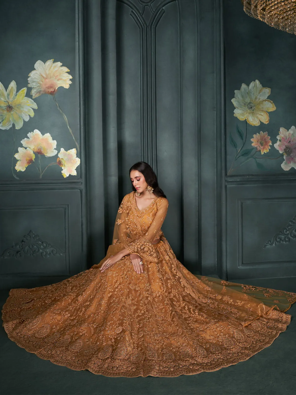 Beautiful Yellow Embroidered Lehenga Choli