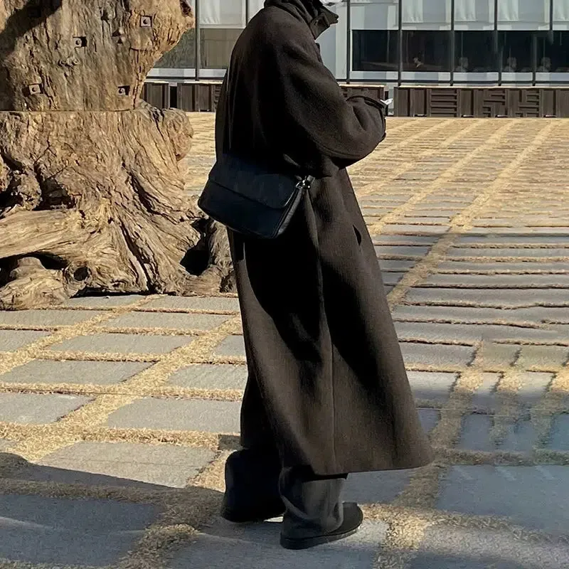 Black Leather Flap Shoulder Bag