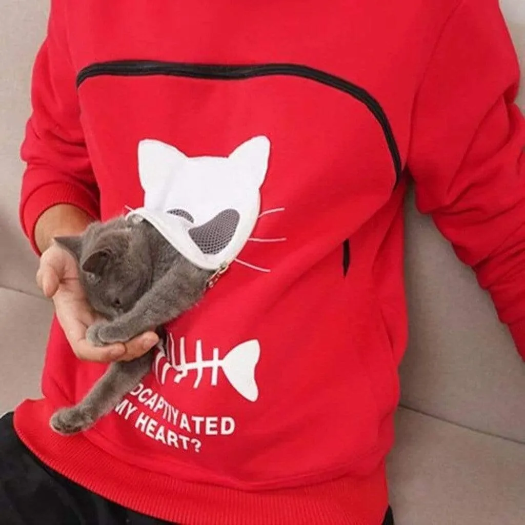 Cat Pouch Hoodie Carrier Sweatshirt