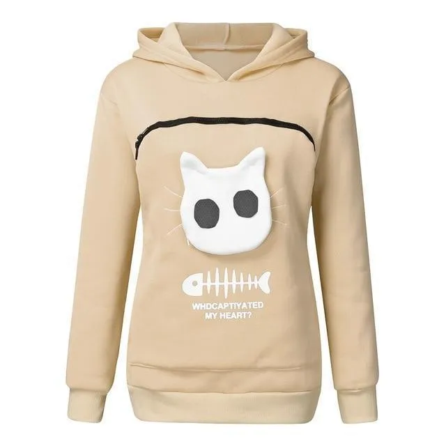 Cat Pouch Hoodie Carrier Sweatshirt