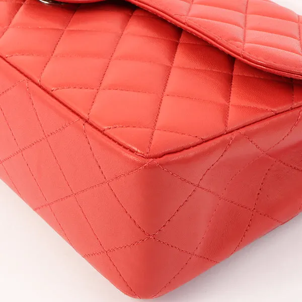 Chanel Around 1997 Made Classic Flap Top Handle Bag Red