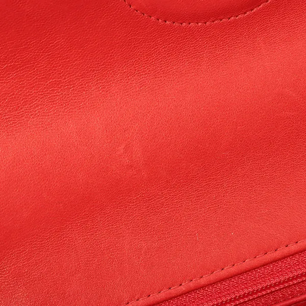 Chanel Around 1997 Made Classic Flap Top Handle Bag Red