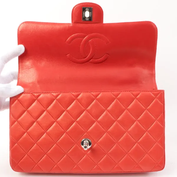 Chanel Around 1997 Made Classic Flap Top Handle Bag Red