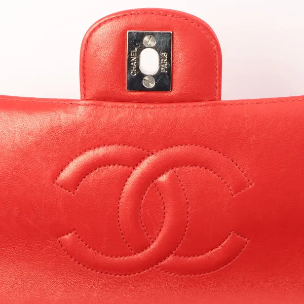 Chanel Around 1997 Made Classic Flap Top Handle Bag Red