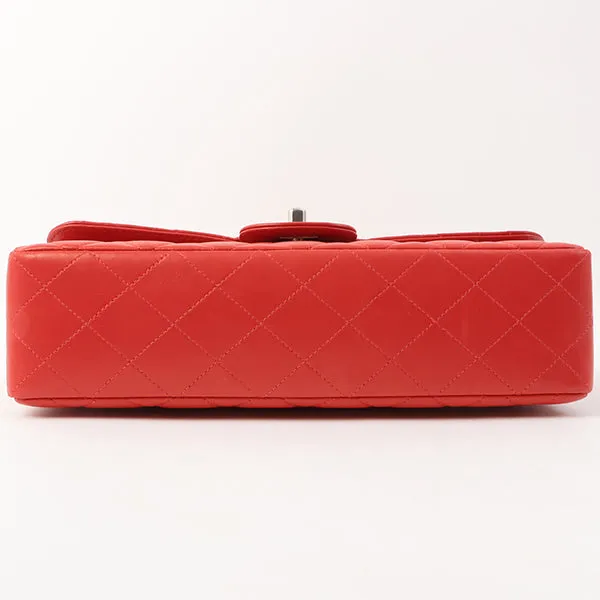 Chanel Around 1997 Made Classic Flap Top Handle Bag Red