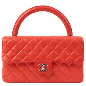 Chanel Around 1997 Made Classic Flap Top Handle Bag Red