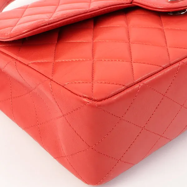 Chanel Around 1997 Made Classic Flap Top Handle Bag Red