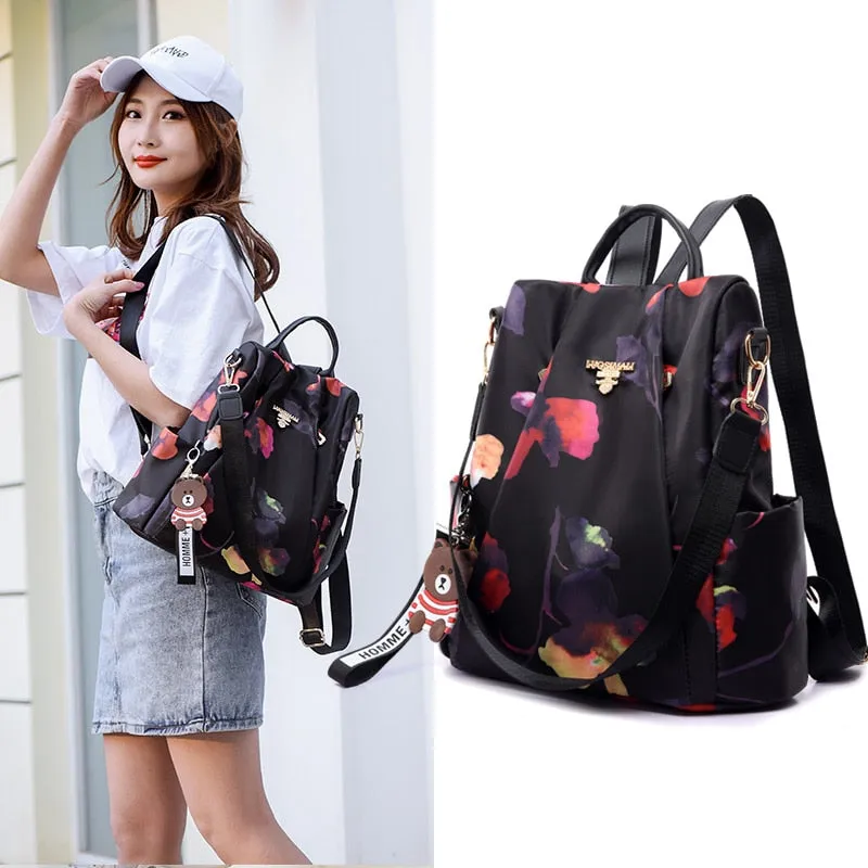 Christmas Gift Fashion Anti-theft Women Backpacks Oxford Cloth Shoulder Bags for Teenagers Girls Large Capacity School Bags Travel Backpack