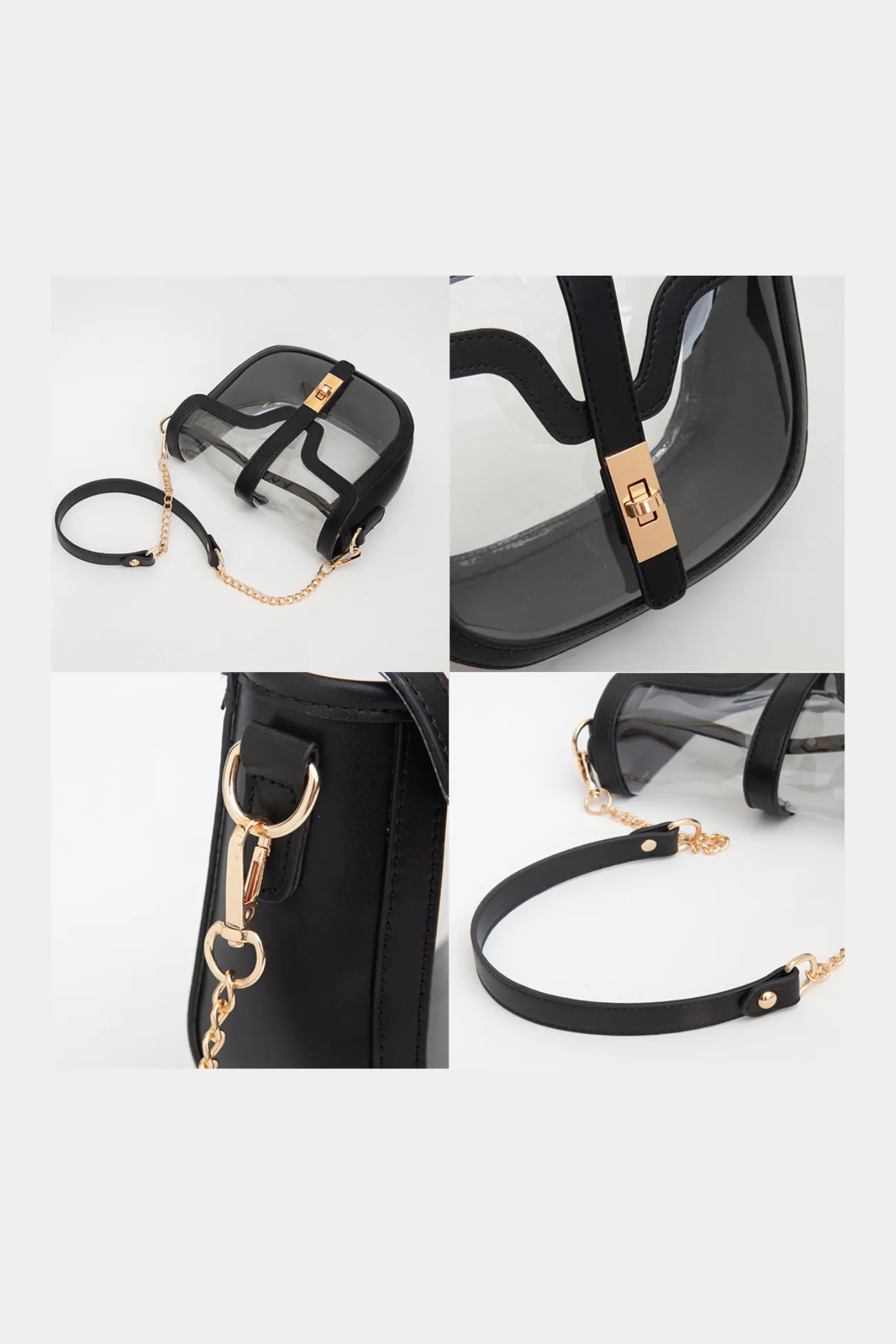 Clear Transparent Saddle Bag