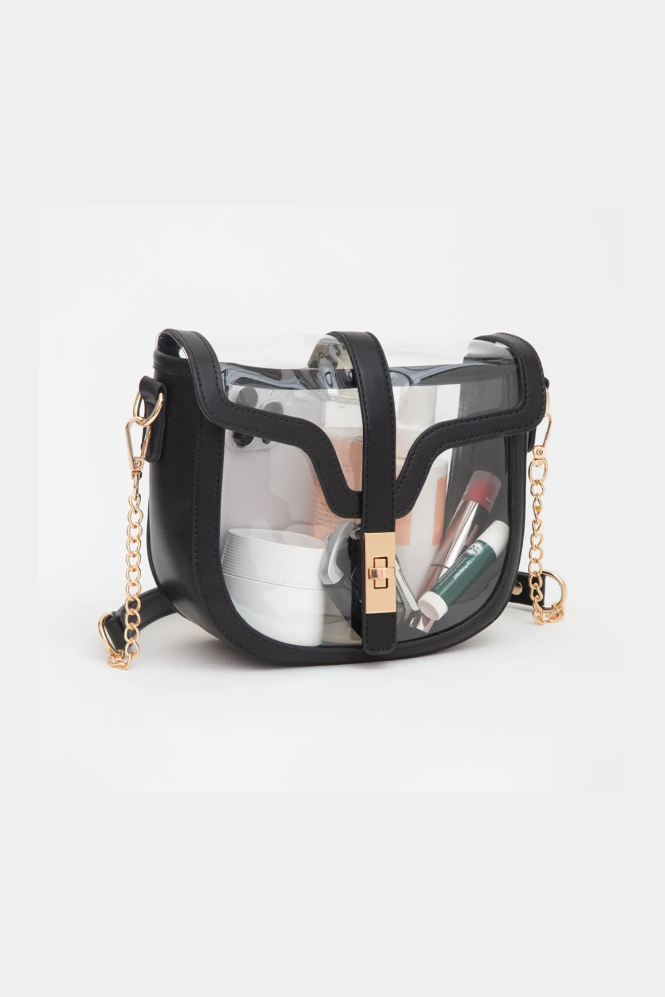 Clear Transparent Saddle Bag