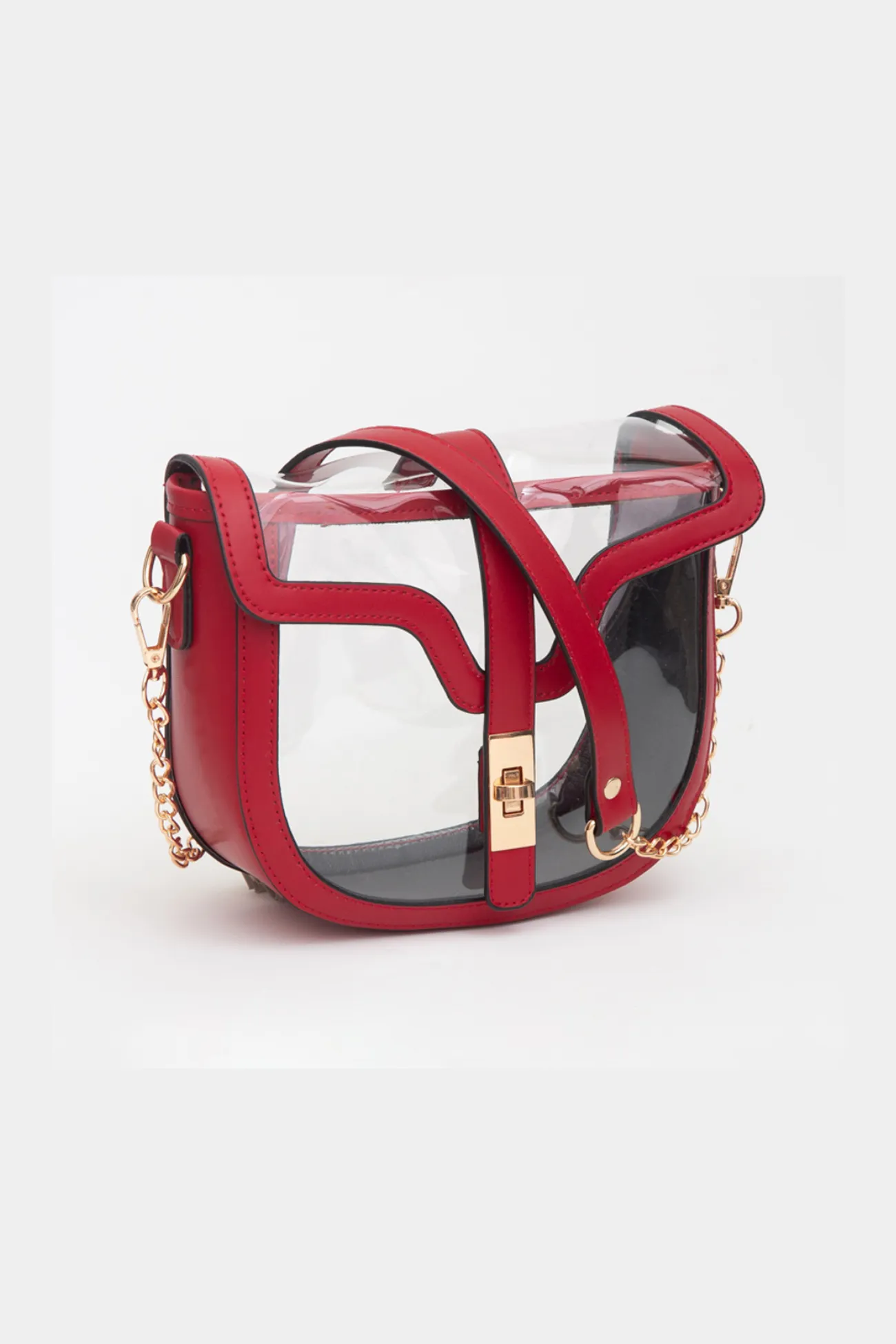 Clear Transparent Saddle Bag