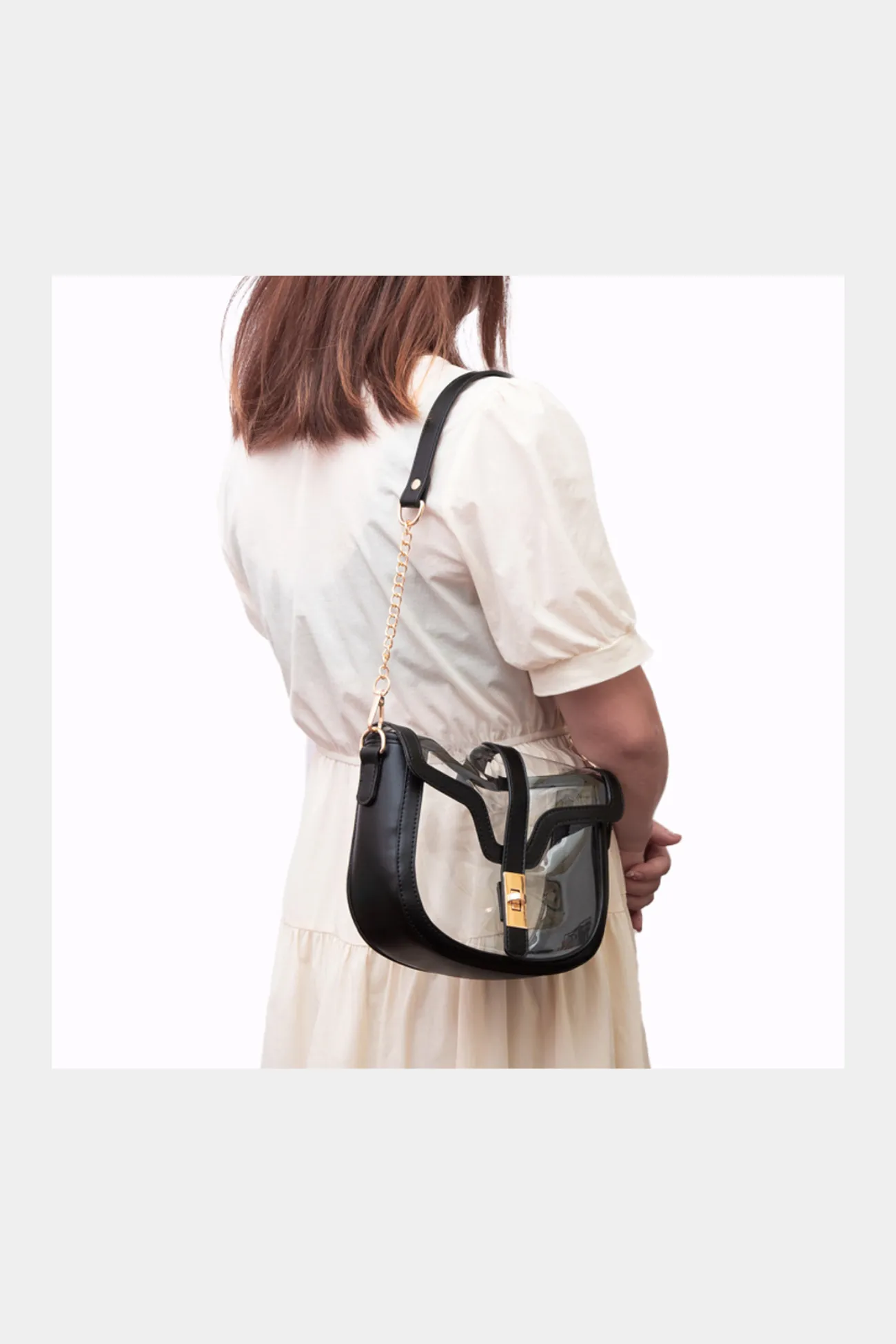 Clear Transparent Saddle Bag
