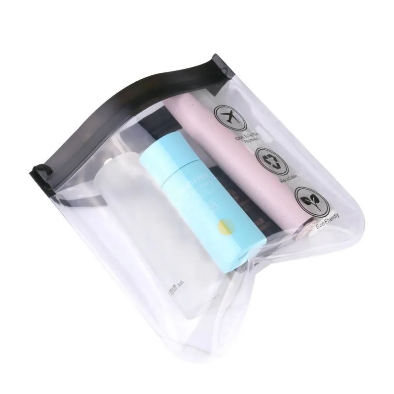 Clear Travel Toiletry Bag 20x20cm Waterproof Makeup Bags for Holiday Essentials 2pcs