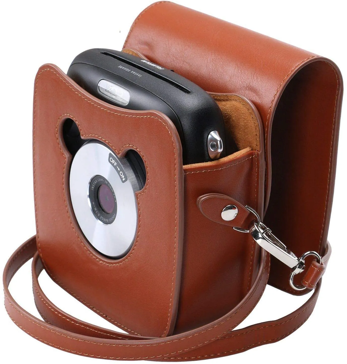 [CLEARANCE] Pikxi BSQS10 Fujifilm Instax Square SQ10 Leather Camera Case Bag Brown