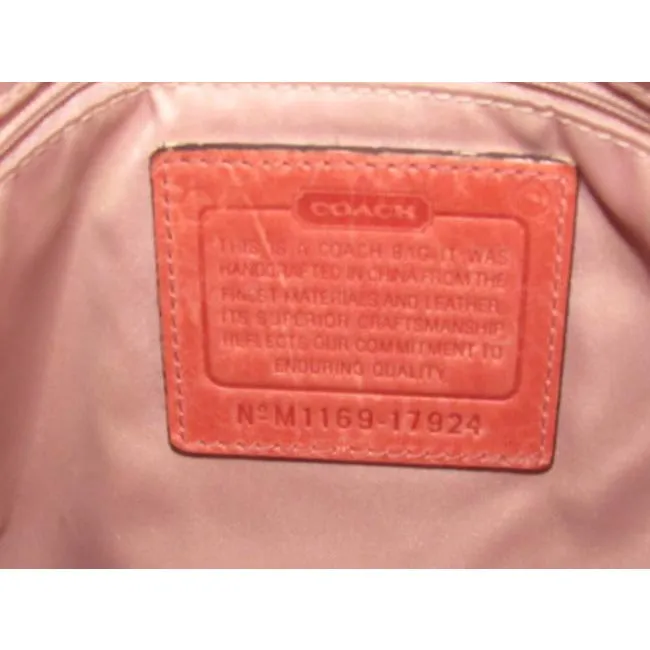 Coach Vintage Pursesdesigner Purses Buttery Pink Leather With Chrome Hardware Satchel