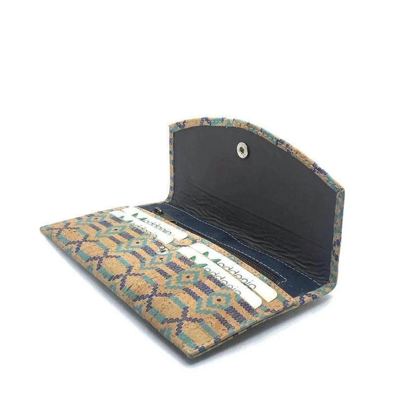 Cork Passport and Document Holder Tribe Blue