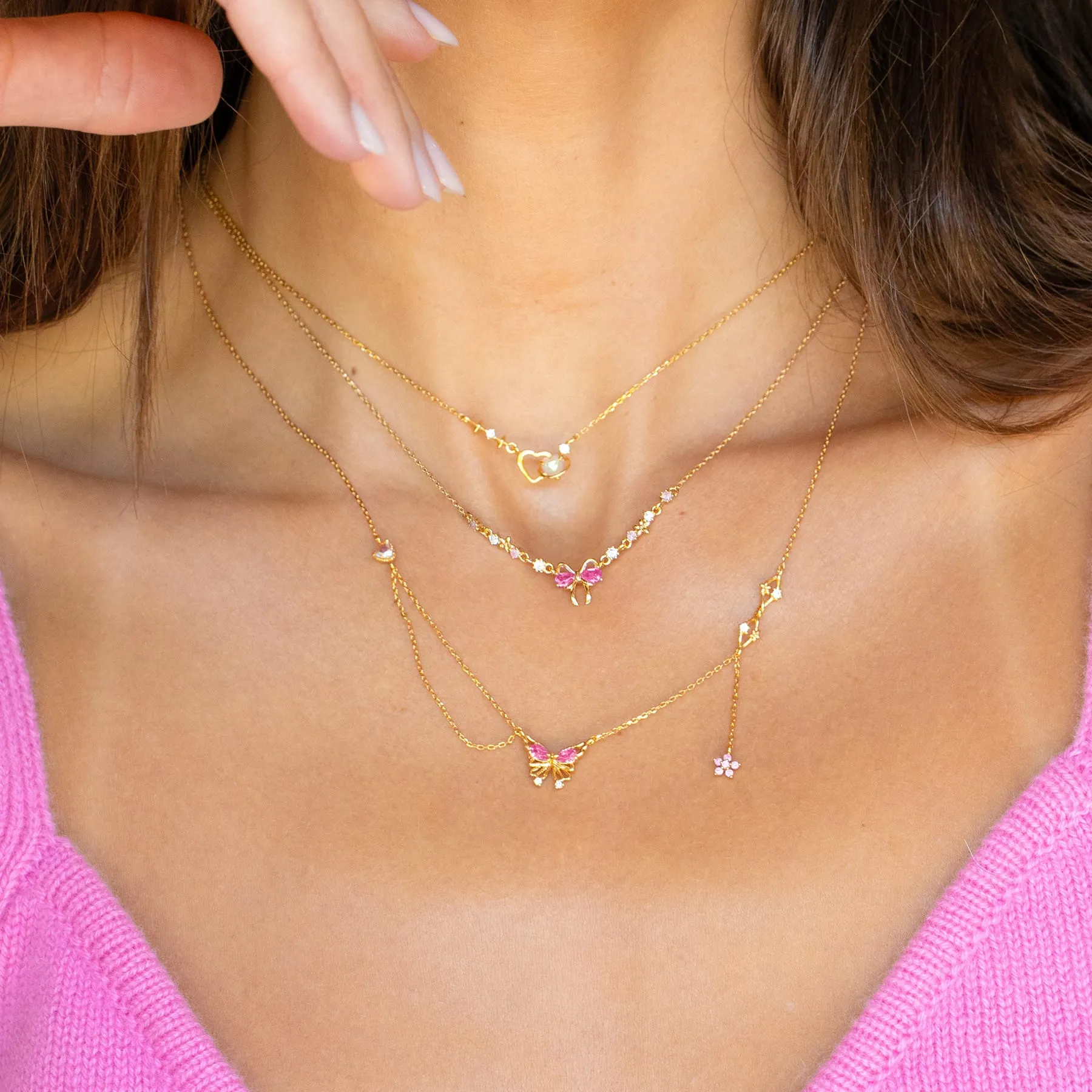 Crystal Kisses Butterfly Necklace