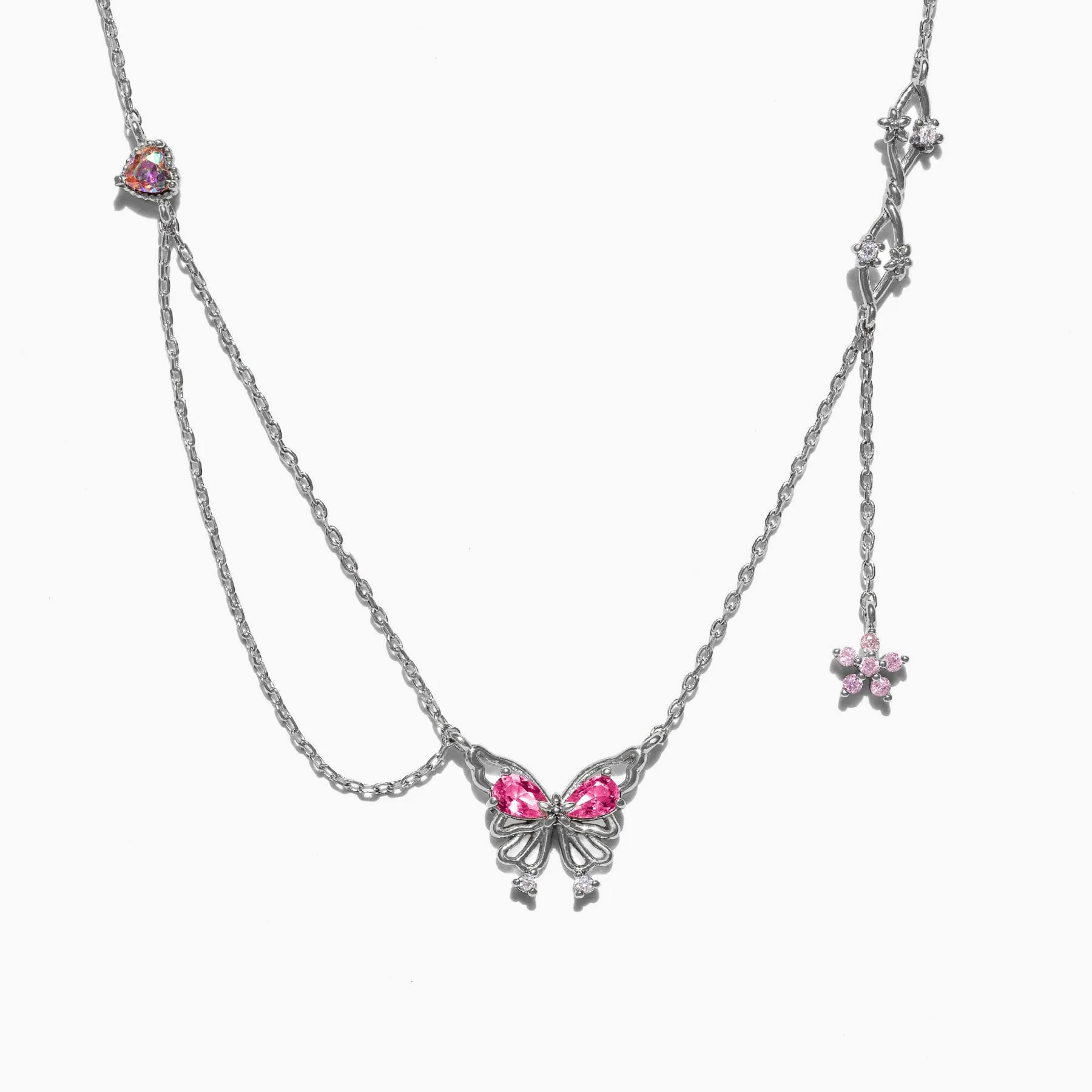 Crystal Kisses Butterfly Necklace