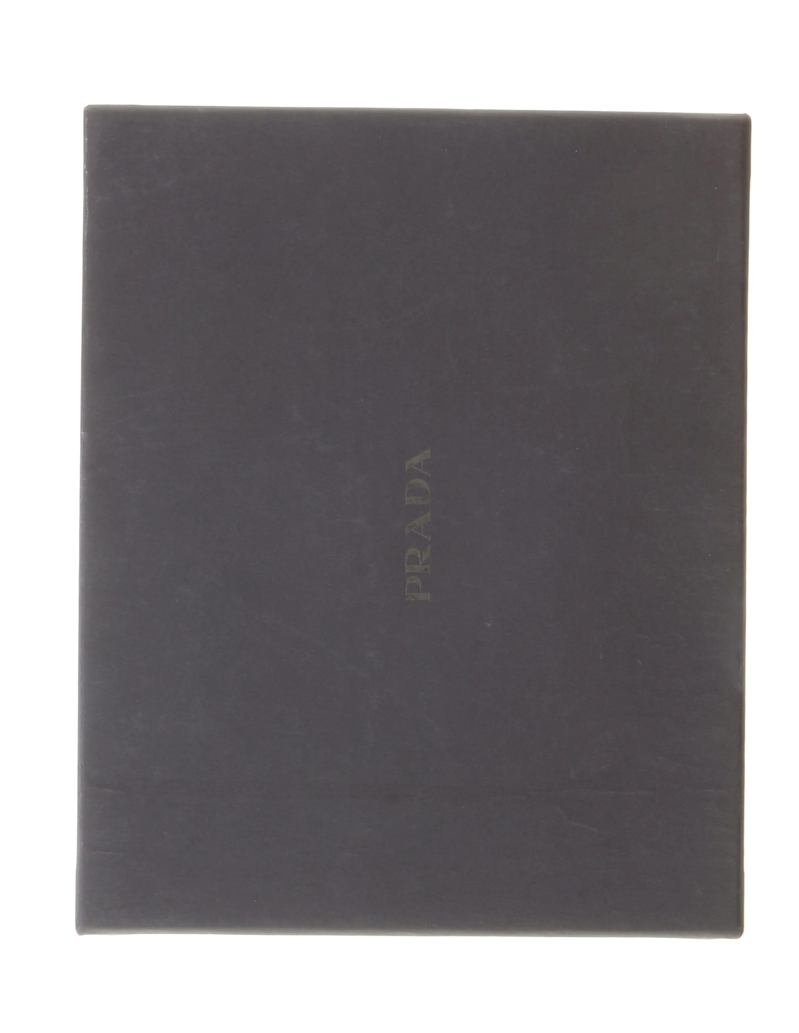 Damaged/ Store Return Prada Black Leather Signature Notebook/Passport Holder