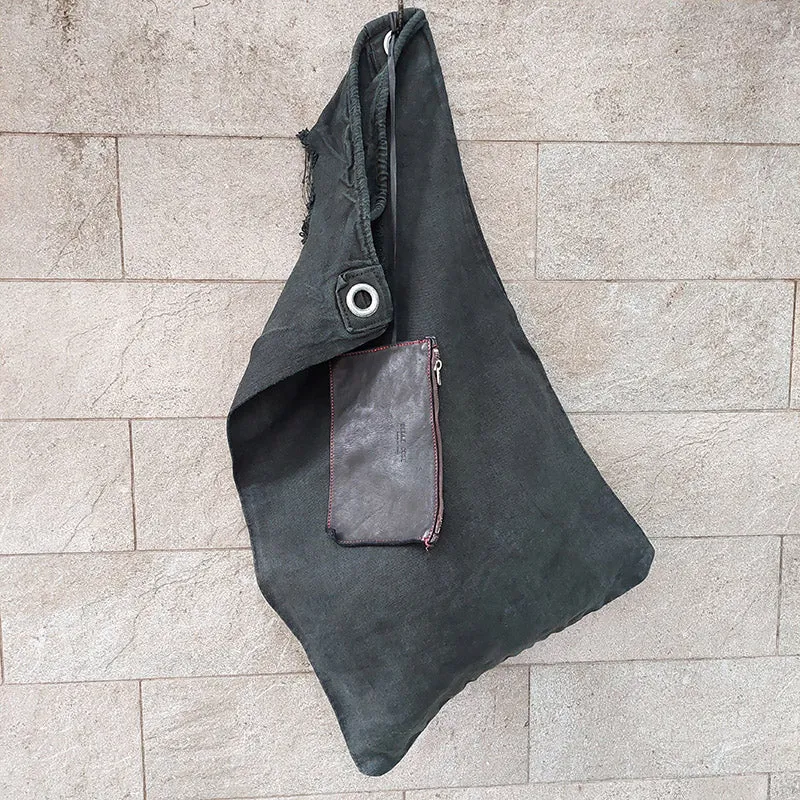 Delle Cose/Large Italy post bag-Black