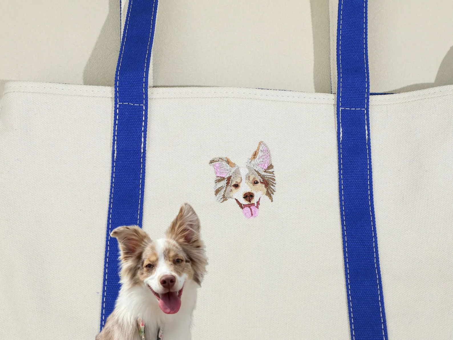 Design Your Dog Tote Bags, Personalized Boat Tote,Custom embroidered Pet Bag,Cat Mom Gift,Dog Lover Gifts,Name Tote Bag,Boat Tote,Beach Tote