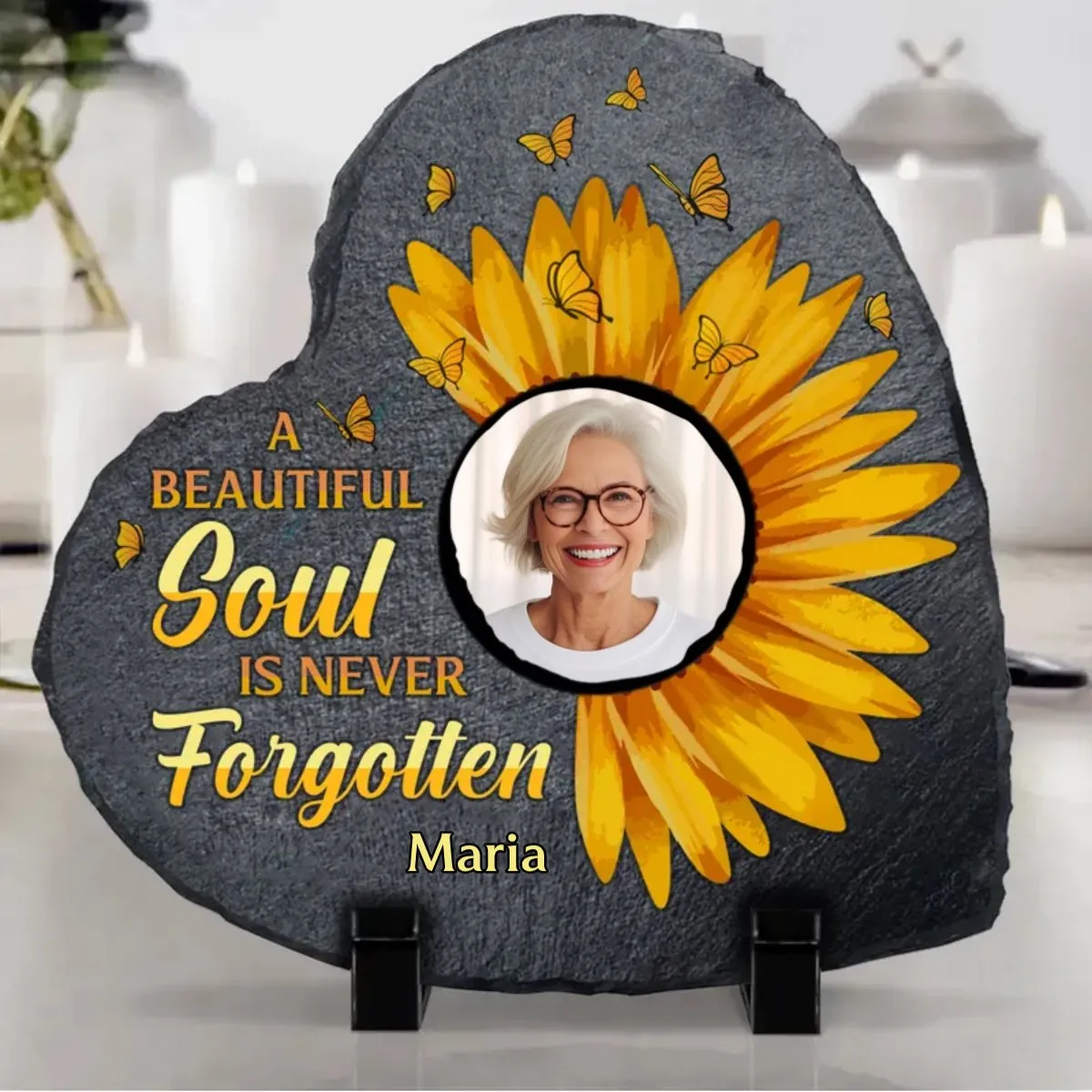 Family - A Beautiful Soul Is Never Forgotten - Personalized Memorial Stone