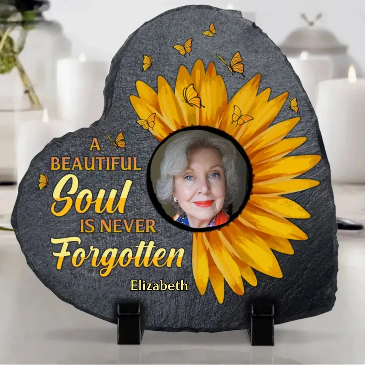 Family - A Beautiful Soul Is Never Forgotten - Personalized Memorial Stone
