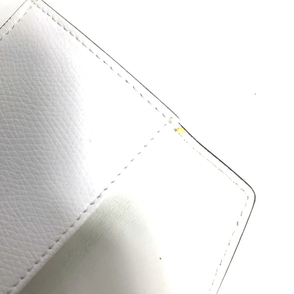 FENDI Trifold wallet 8M0395 leather white logo mini compact wallet Women Used