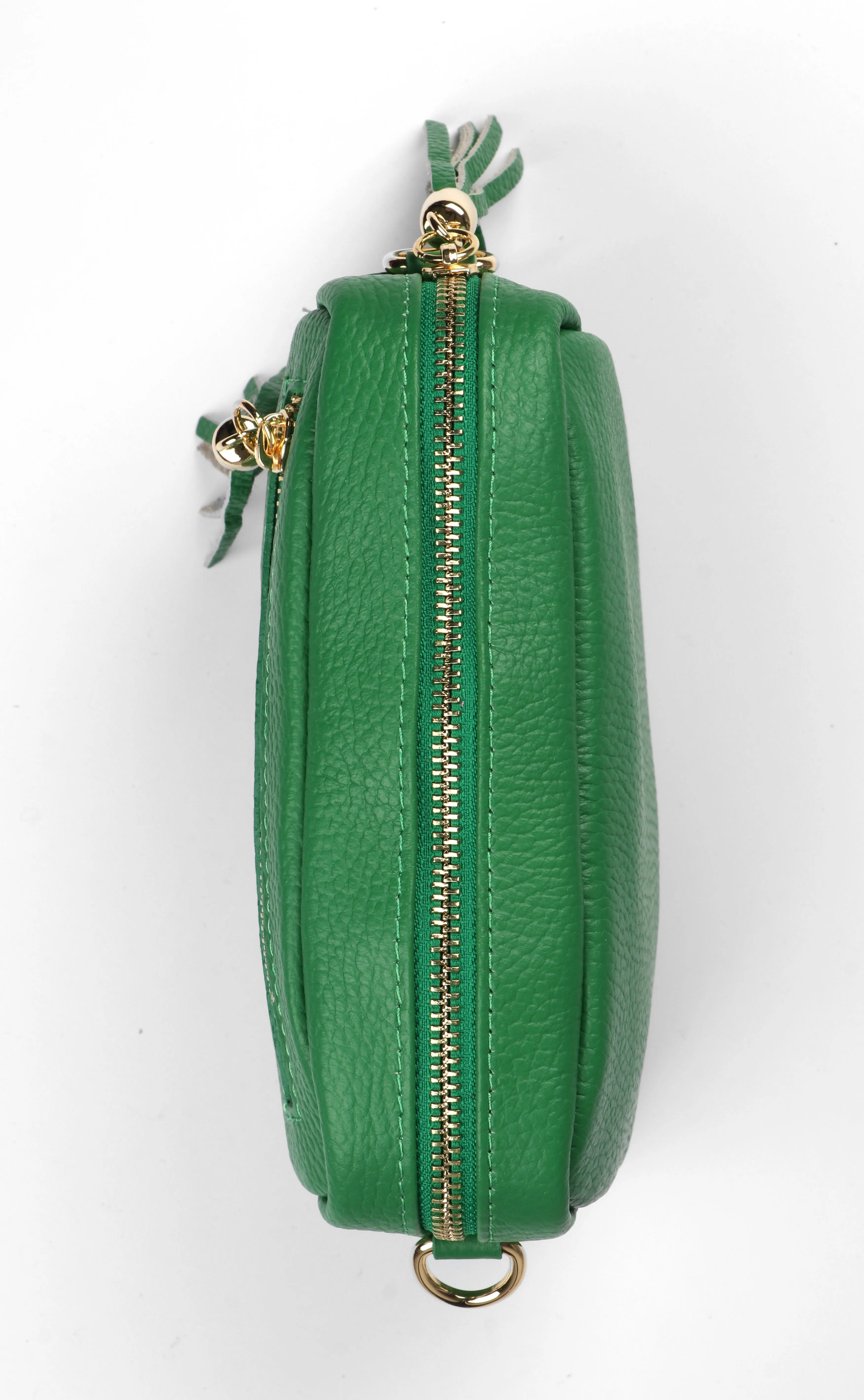 Fleur Crossbody Bag - Bright Green, Pebbled